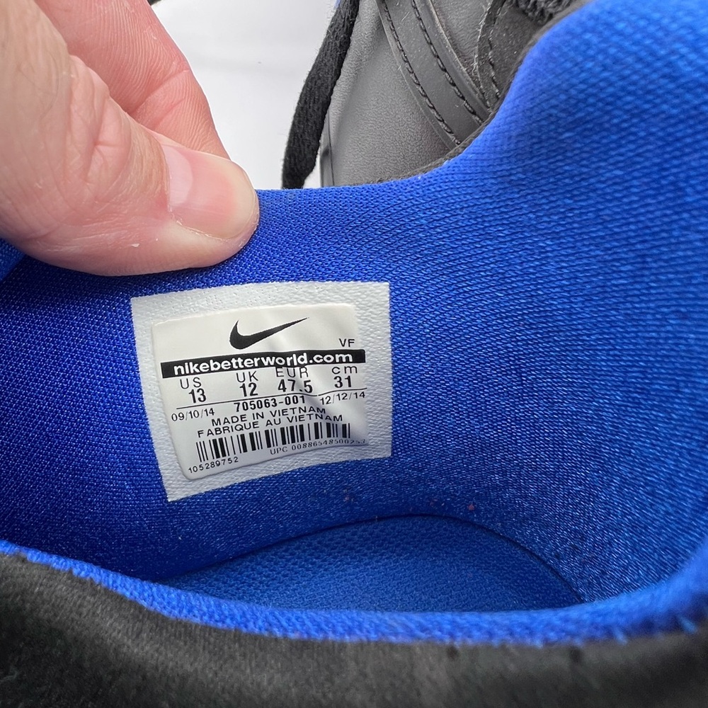 Nike Air Force 1 Sneakers - Black/Blue - Mens Size 13 - Picture 8 of 8
